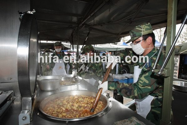 Food cooking military Mobile Kitchen Trailer for 150 persons