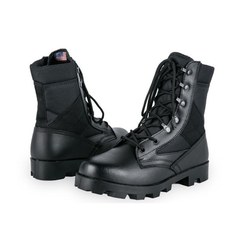 Army boots French Style ranger boots black genuine leather tactical boots