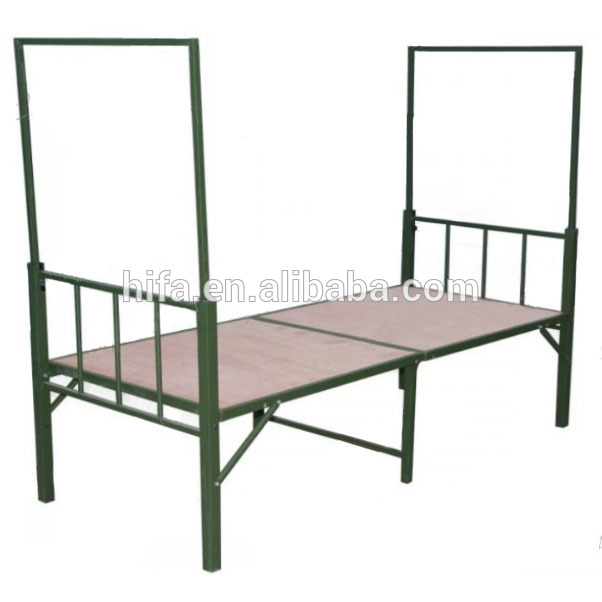foldable steel military camp bed