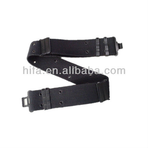 US black police belt pistol belt army webbing belt