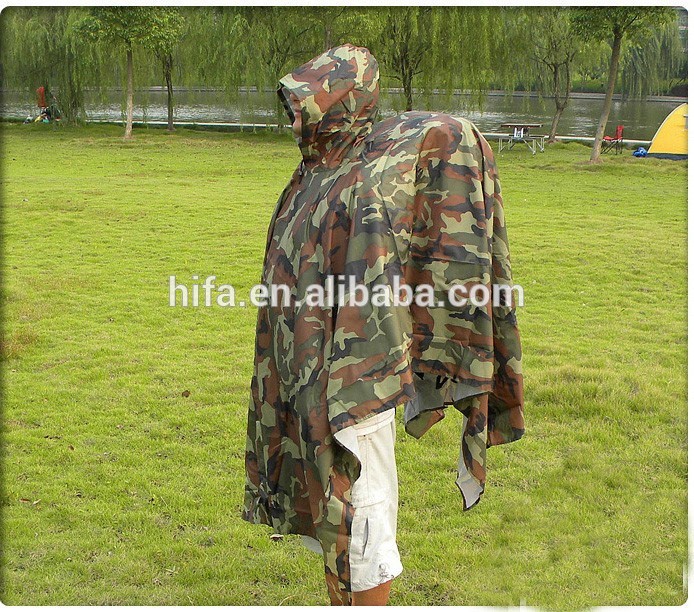 outdoor raincoat military poncho