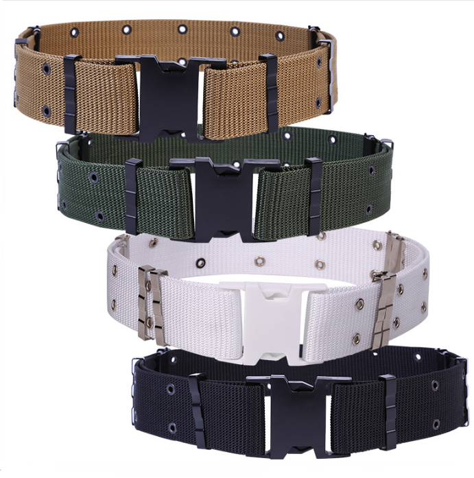 military camo webbing belt fabric belt pistol belt
