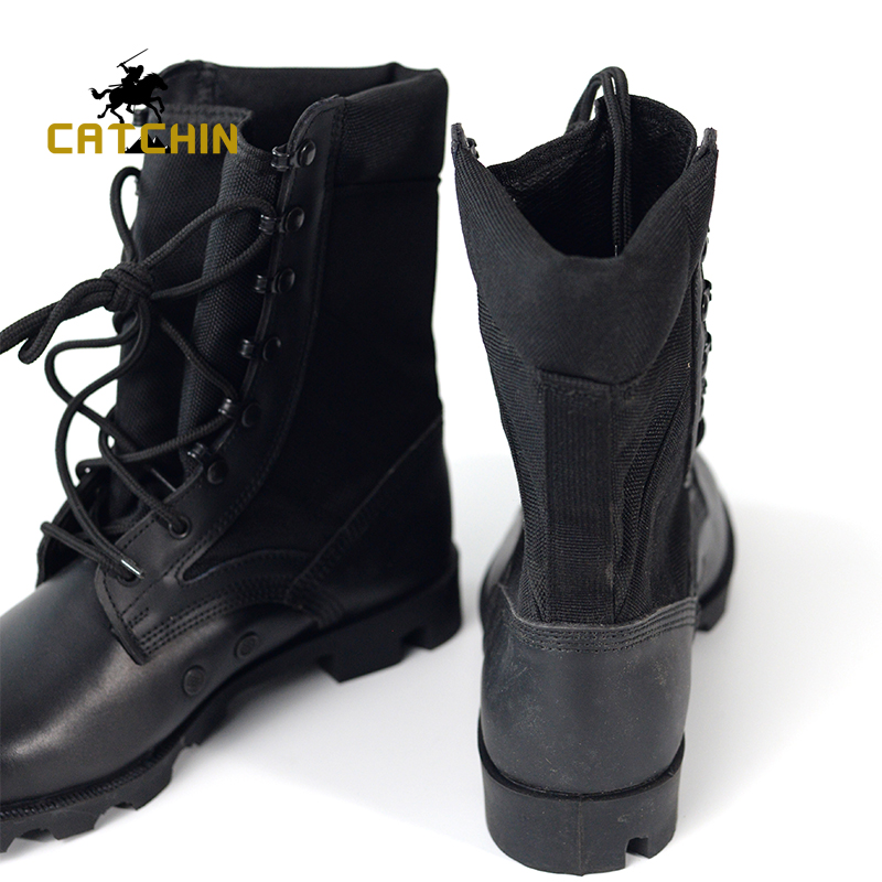Army Military combat Jungle Black tactical boots training boots leather lightweight breathable army genuine leather boot