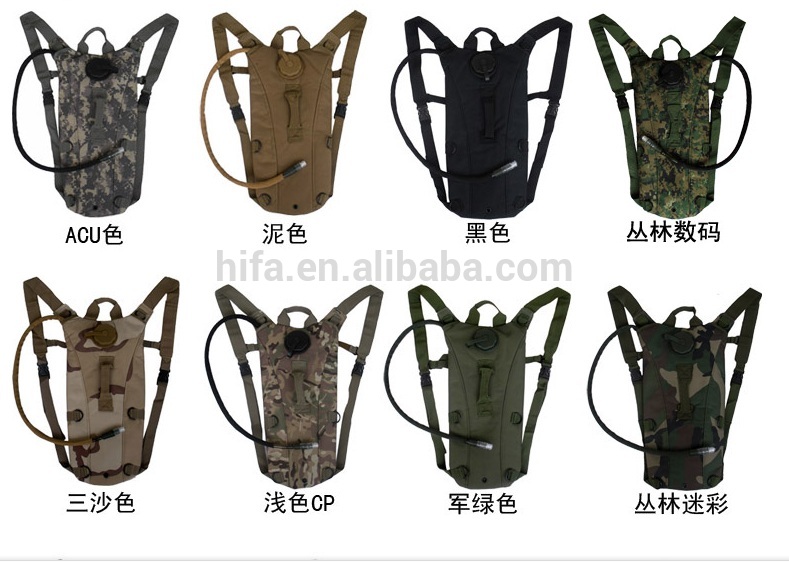 2.5L/3L Tactical Outdoor Hydration Water Backpack Bag with Bladder 8 Colors Free Shipping #gib
