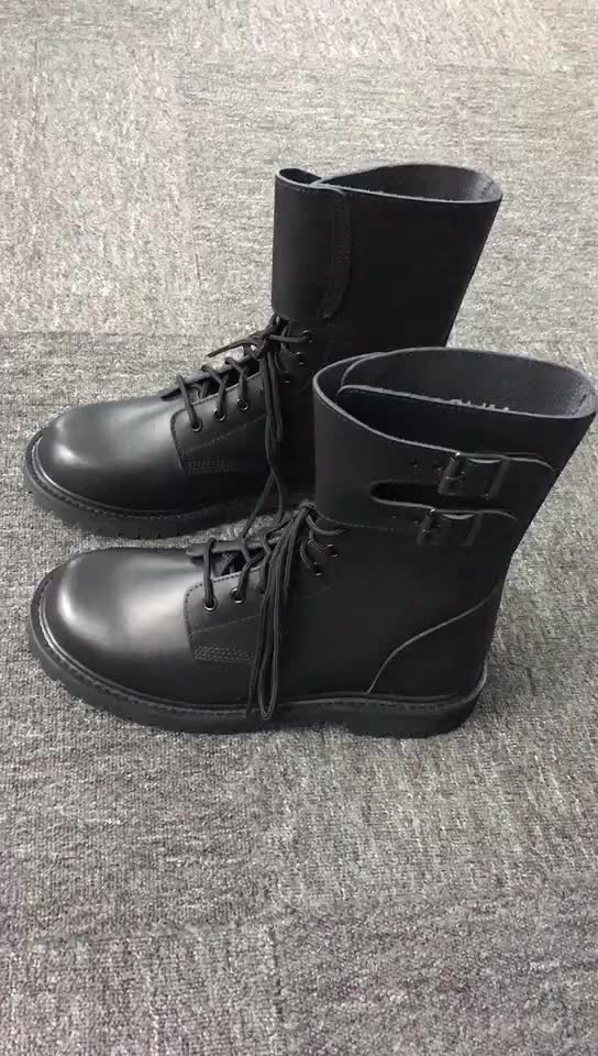 Wholesale genuine leather military boots police shoes full leather combat boots army boots