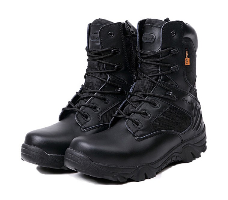Stock Black breathable light weight Mens' Ultra-Light Combat Boots Military Tactical Boots delta boots